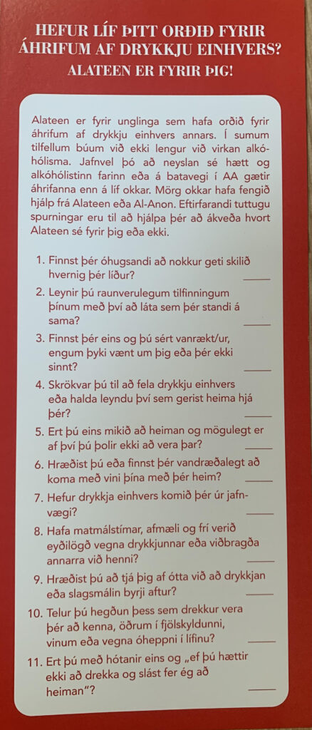 Hefur líf þitt orðið fyrir áhrifum af drykkju einhvers? Alateen er fyrir þig!